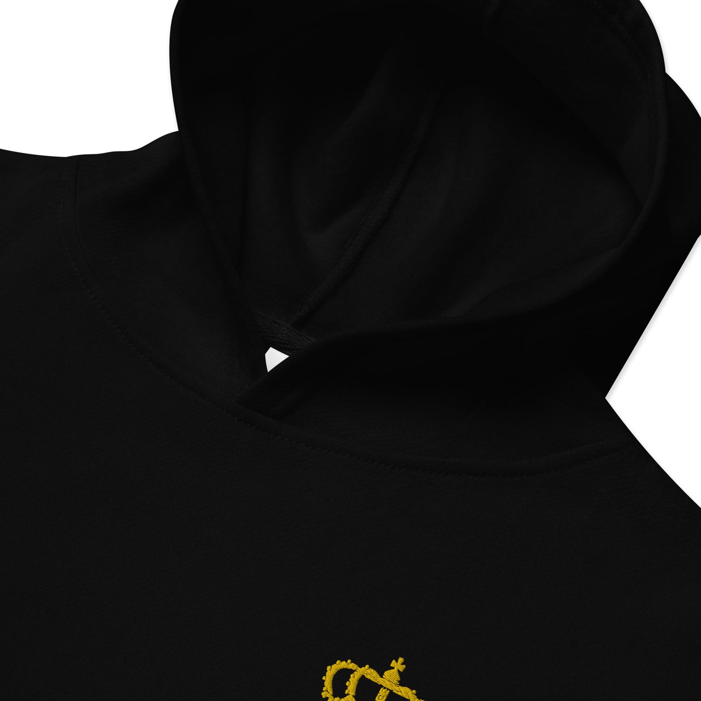 THSR Youth Pullover Hoodies with Left-Chest Logo – Black or White Pullover Hoodies Featuring Gold THSR "SR Still Rise" under a crown Design for Kids