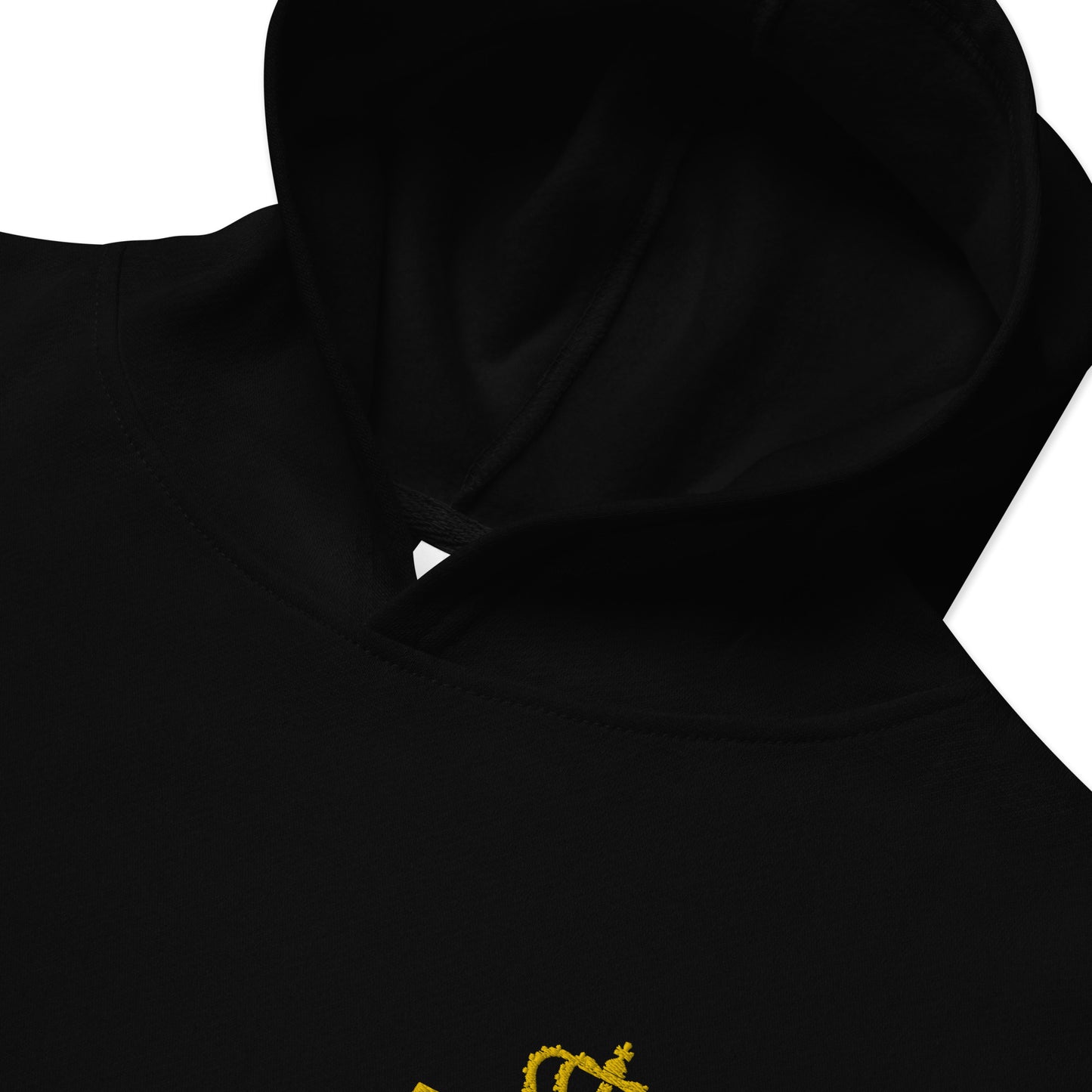 THSR Youth Pullover Hoodies with Left-Chest Logo – Black or White Pullover Hoodies Featuring Gold "THSR True Heroes Still Rise" under a crown Design for Kids