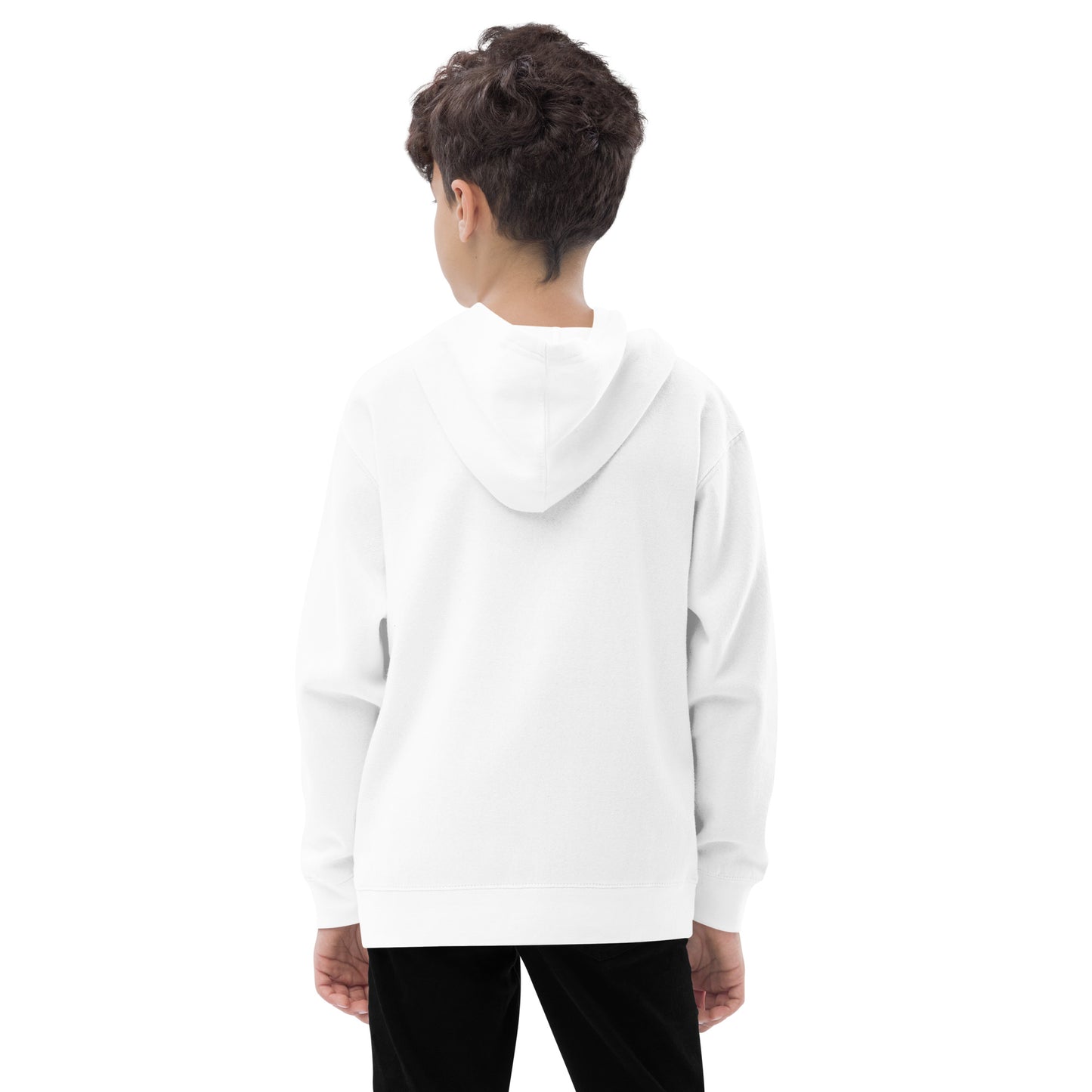 THSR Youth Pullover Hoodies with Center-Chest Logo – White Pullover Hoodies Featuring Bold Black "Still Rise" Design for Kids