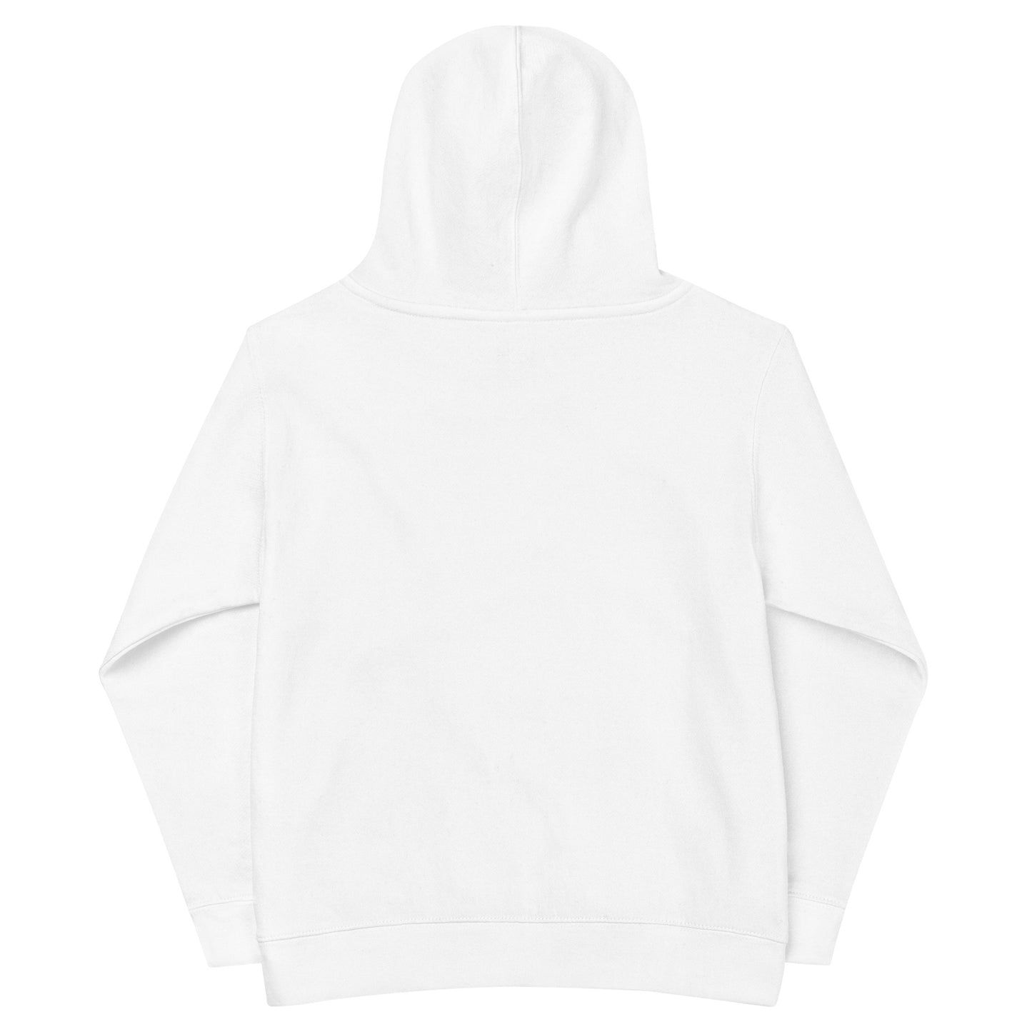 THSR Youth Pullover Hoodies with Center-Chest Logo – White Pullover Hoodies Featuring Black "THSR" under a crown Design for Kids