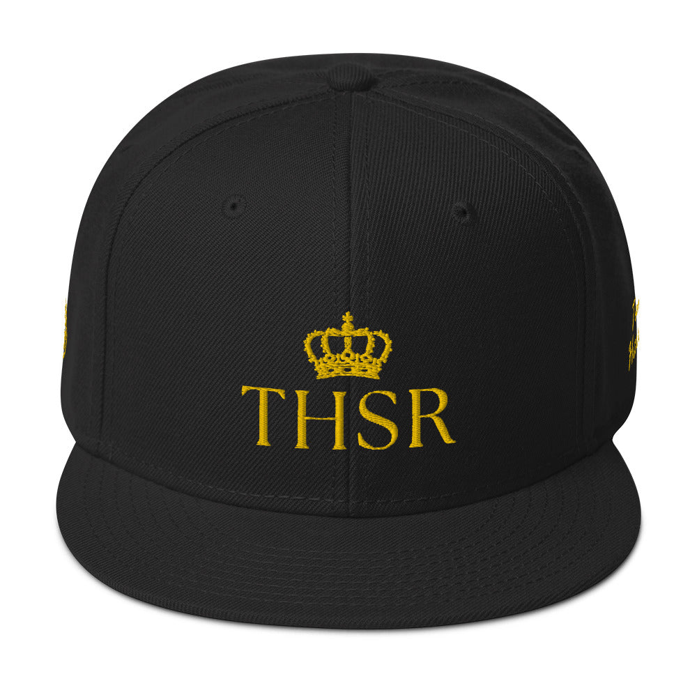 THSR Classic Fit Snapback - White or Black Snapback with Embroidered Gold "THSR" Design & "Est. 2008"