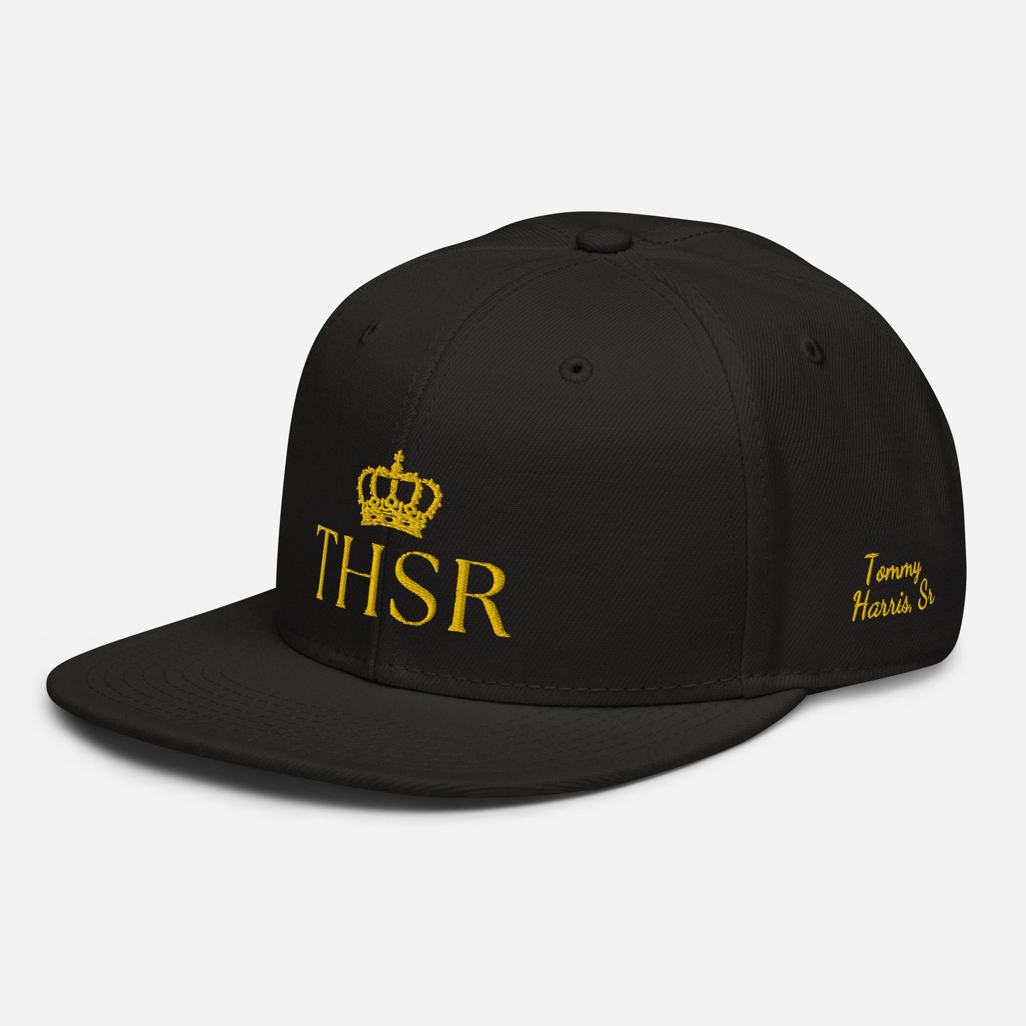 THSR Classic Fit Snapback - White or Black Snapback with Embroidered Gold "THSR" Design & "Est. 2008"