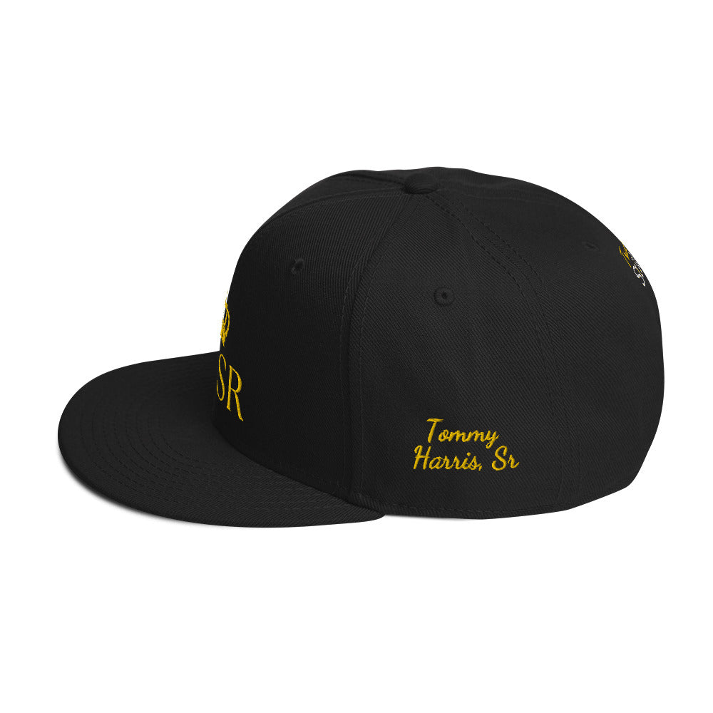 THSR Classic Fit Snapback - White or Black Snapback with Embroidered Gold "THSR" Design & "True Heroes Stil Rise"