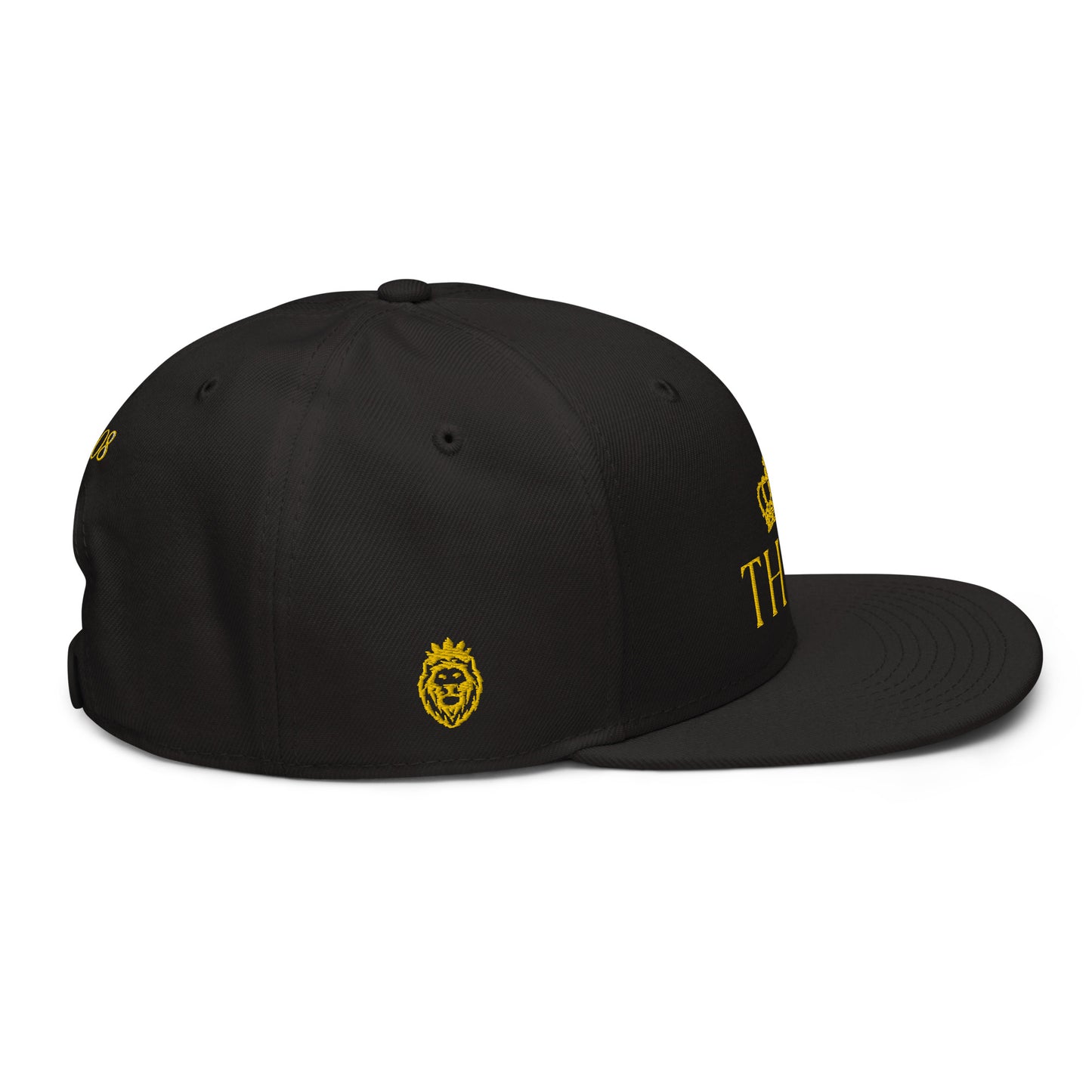 THSR Classic Fit Snapback - White or Black Snapback with Embroidered Gold "THSR" Design & "Est. 2008"