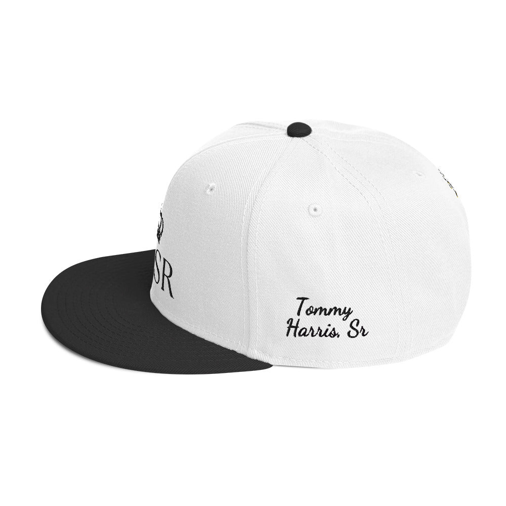 THSR Classic Fit Snapback - White Snapback with Embroidered Black "THSR" Design & "Est. 2008"