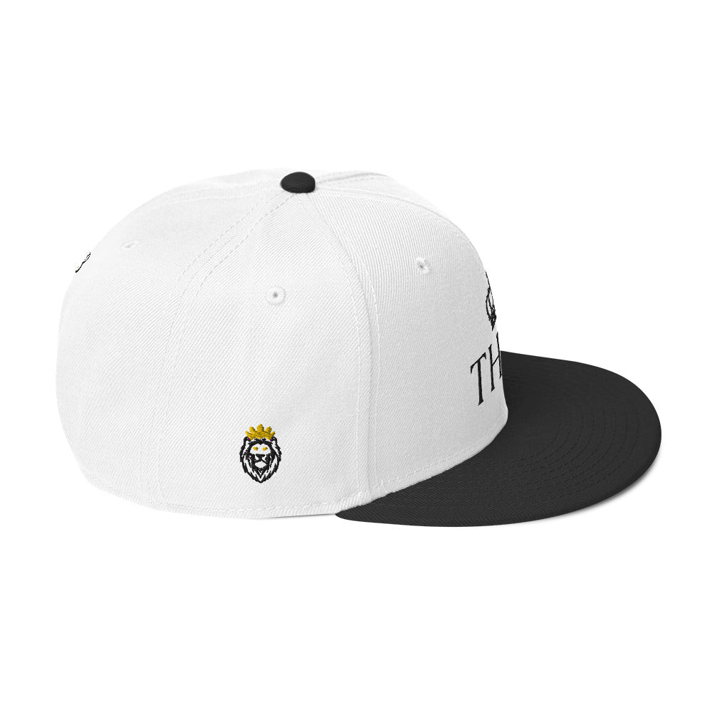 THSR Classic Fit Snapback - White Snapback with Embroidered Black "THSR" Design & "Est. 2008"