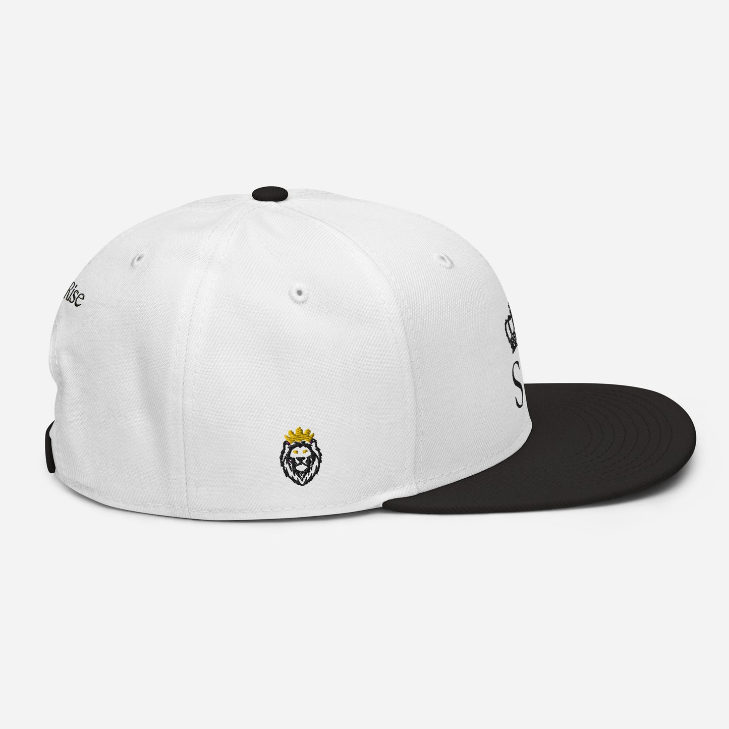 THSR Classic Fit Snapback - White Snapback with Embroidered Black "SR" Design & "Still Rise"