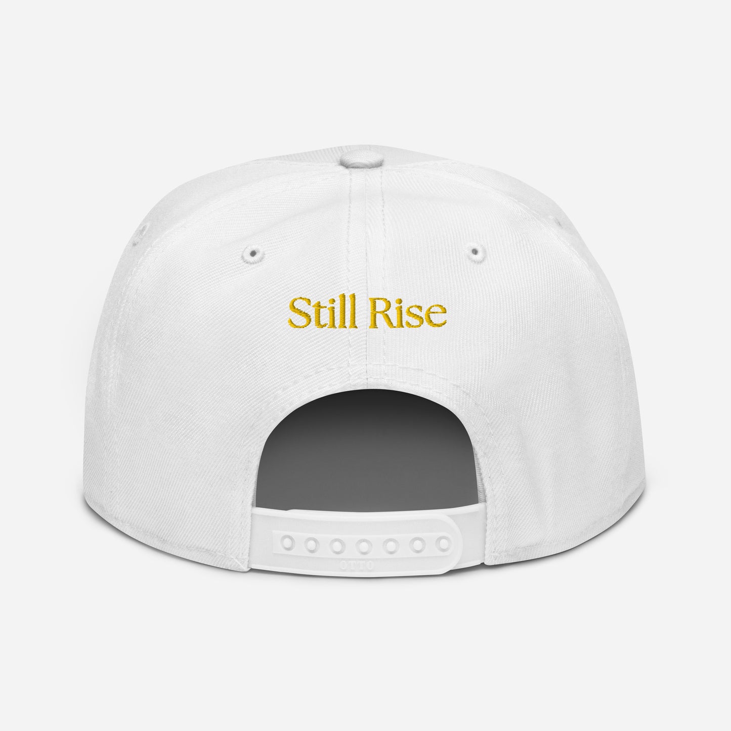 THSR Classic Fit Snapback - White or Black Snapback with Embroidered Gold "SR" Design & "Still Rise"