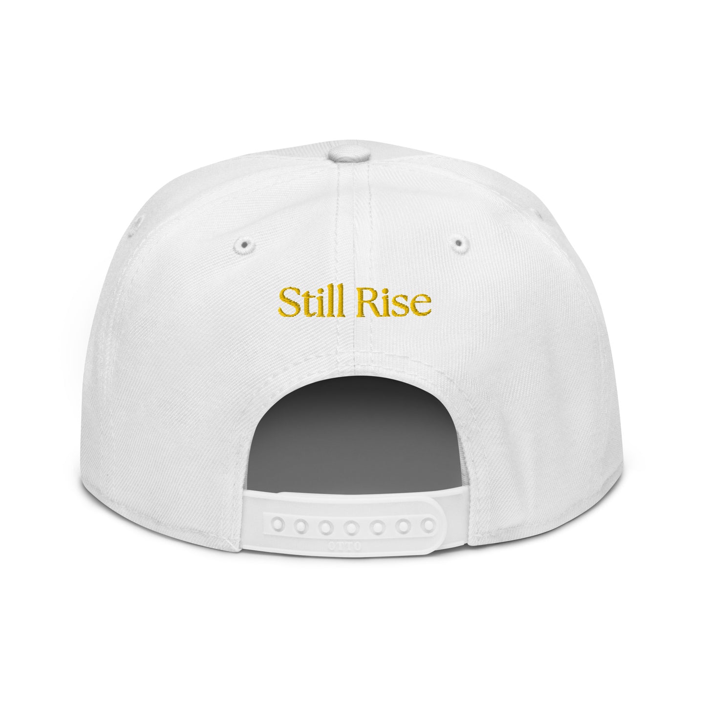 THSR Classic Fit Snapback - White or Black Snapback with Embroidered Gold "SR" Design & "Still Rise"