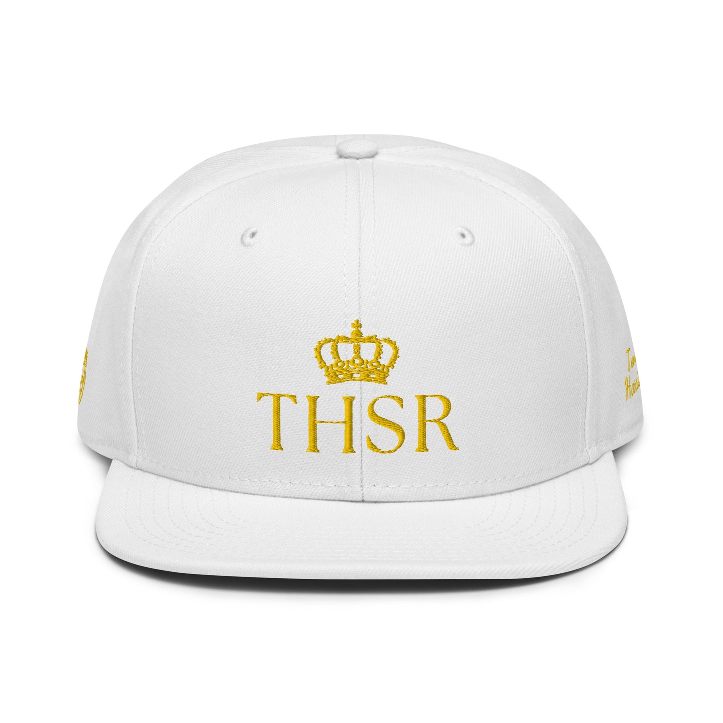 THSR Classic Fit Snapback - White or Black Snapback with Embroidered Gold "THSR" Design & "Est. 2008"