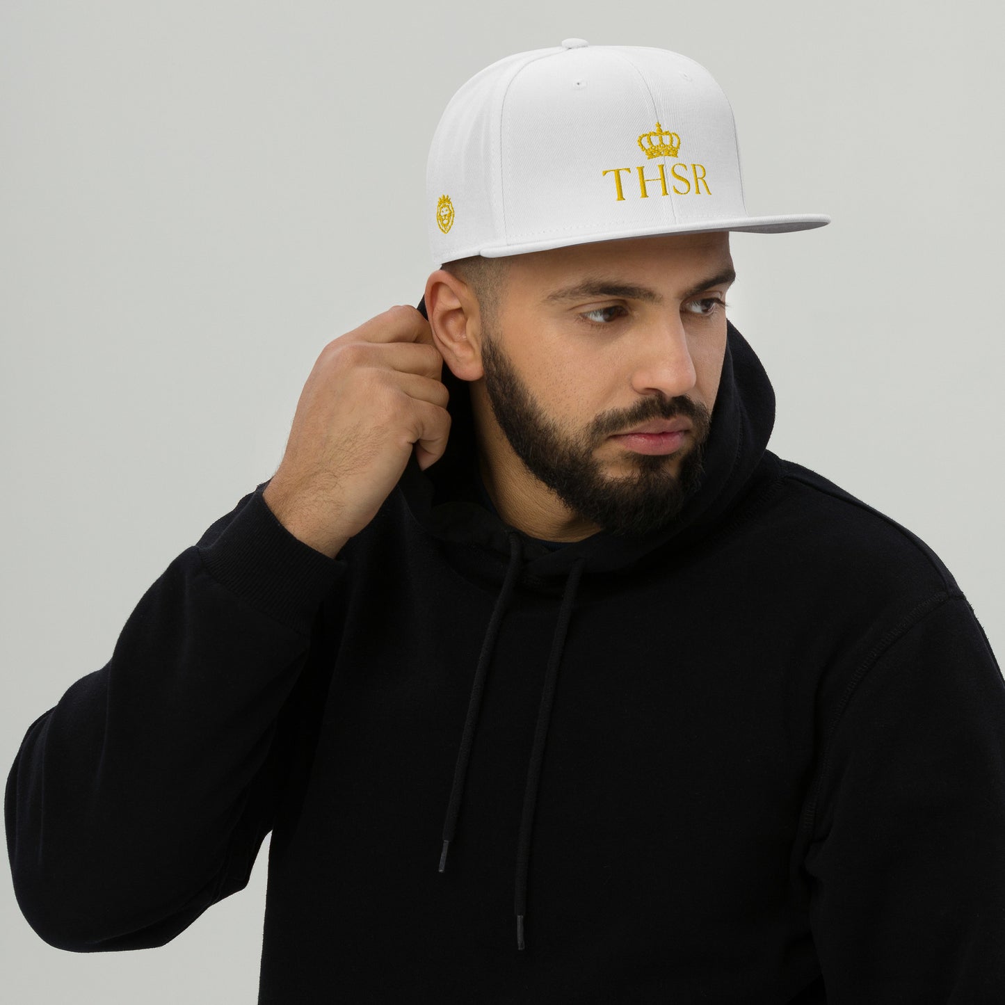 THSR Classic Fit Snapback - White or Black Snapback with Embroidered Gold "THSR" Design & "Est. 2008"