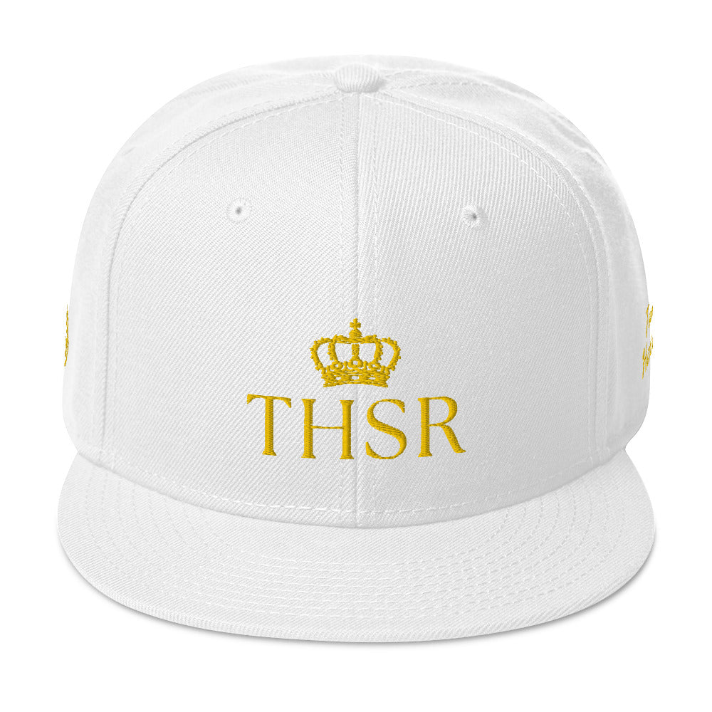 THSR Classic Fit Snapback - White or Black Snapback with Embroidered Gold "THSR" Design & "Est. 2008"