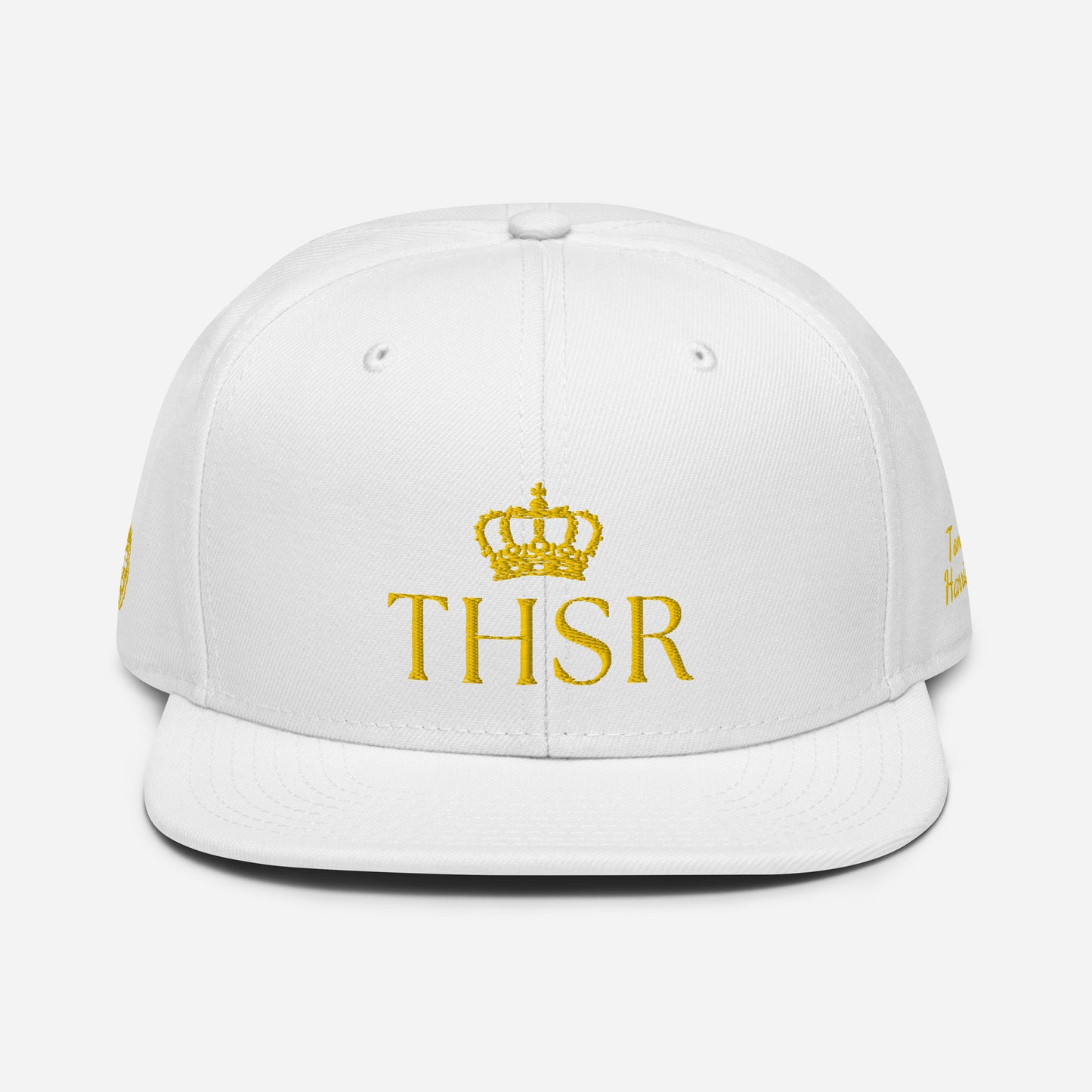 THSR Classic Fit Snapback - White or Black Snapback with Embroidered Gold "THSR" Design & "Est. 2008"