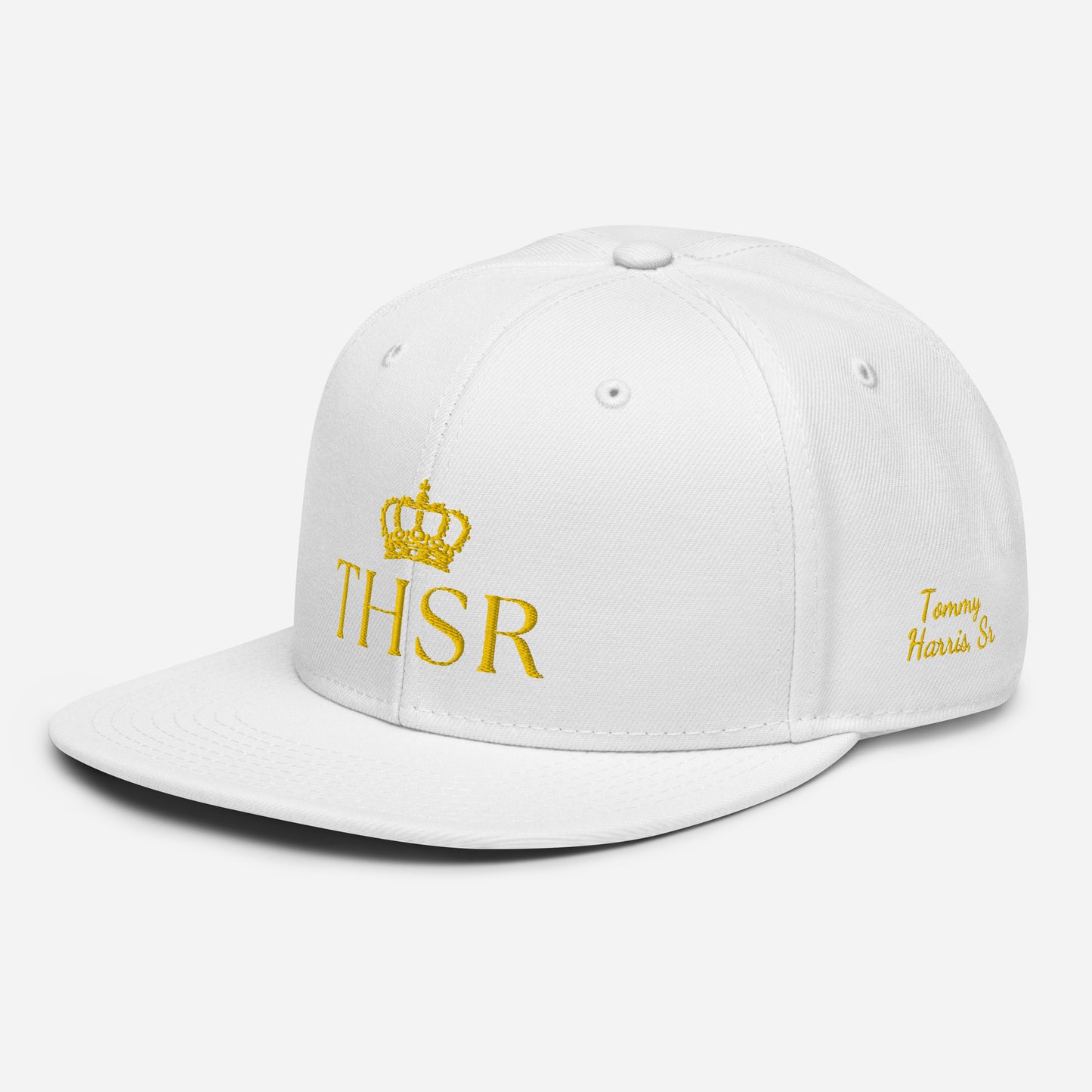 THSR Classic Fit Snapback - White or Black Snapback with Embroidered Gold "THSR" Design & "Est. 2008"