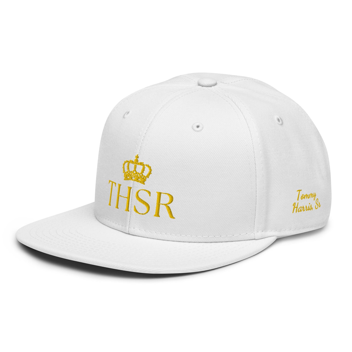 THSR Classic Fit Snapback - White or Black Snapback with Embroidered Gold "THSR" Design & "Est. 2008"