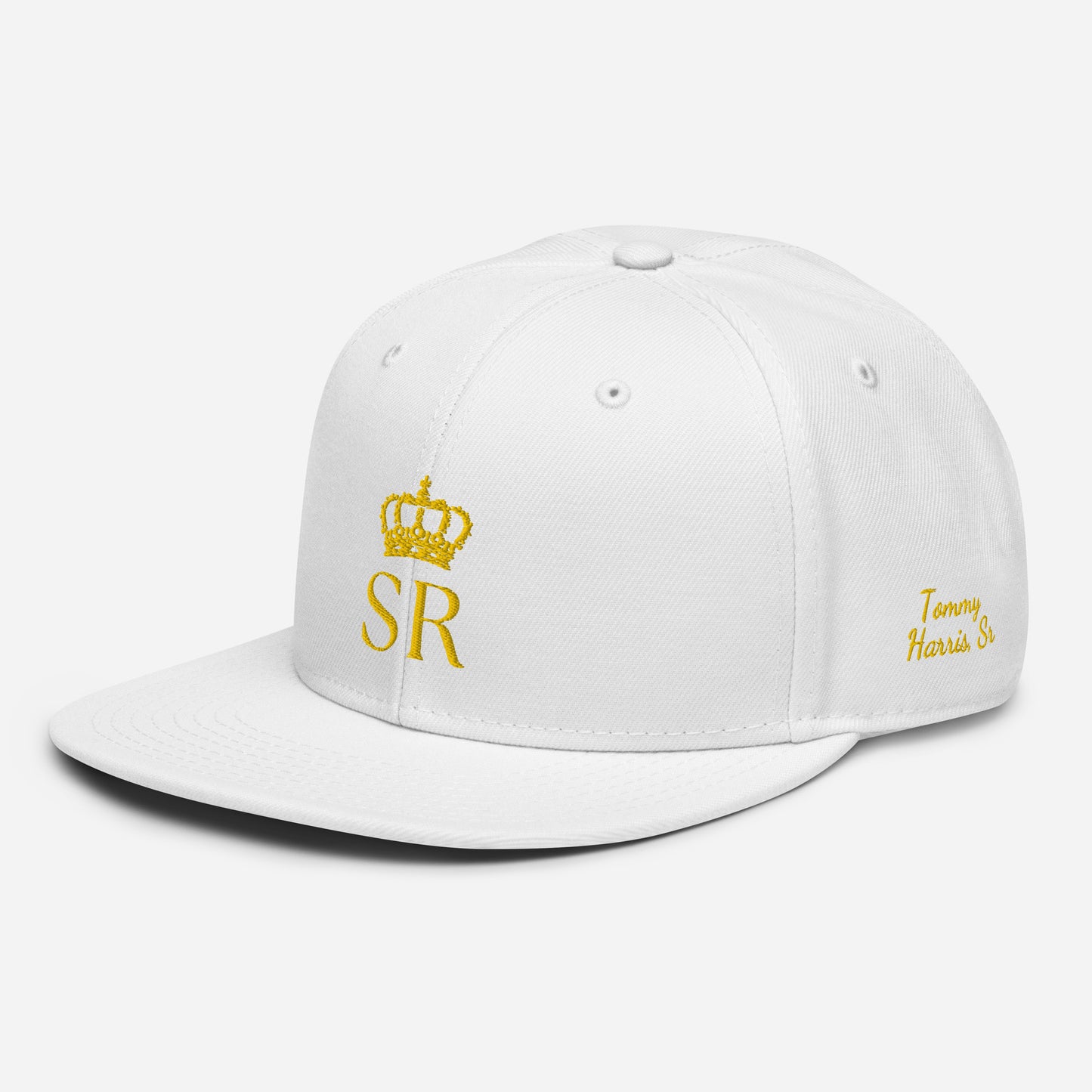 THSR Classic Fit Snapback - White or Black Snapback with Embroidered Gold "SR" Design & "Est. 2008"