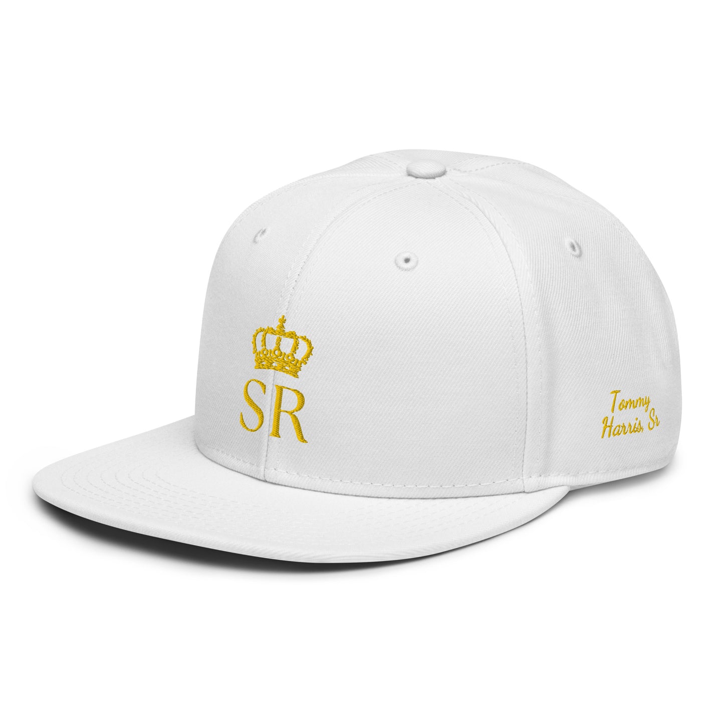 THSR Classic Fit Snapback - White or Black Snapback with Embroidered Gold "SR" Design & "Est. 2008"