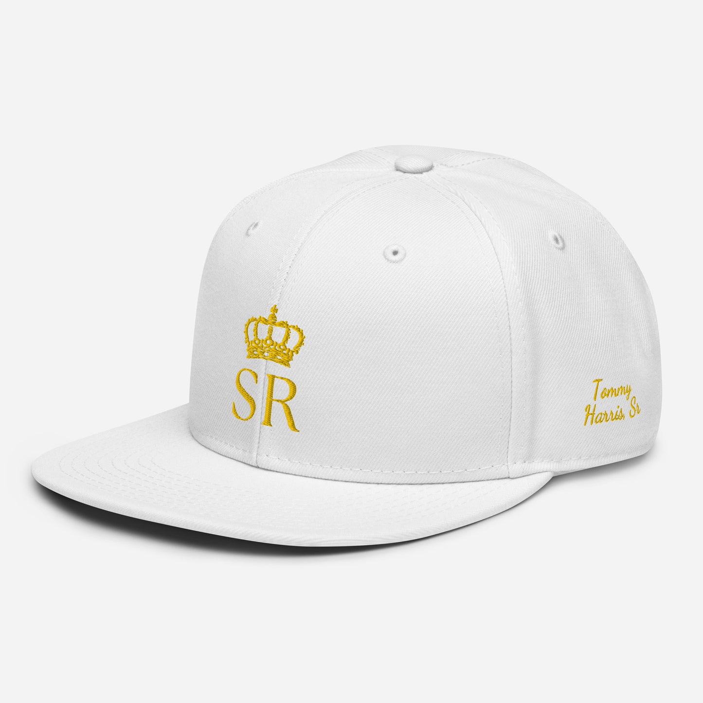 THSR Classic Fit Snapback - White or Black Snapback with Embroidered Gold "SR" Design & "Still Rise"