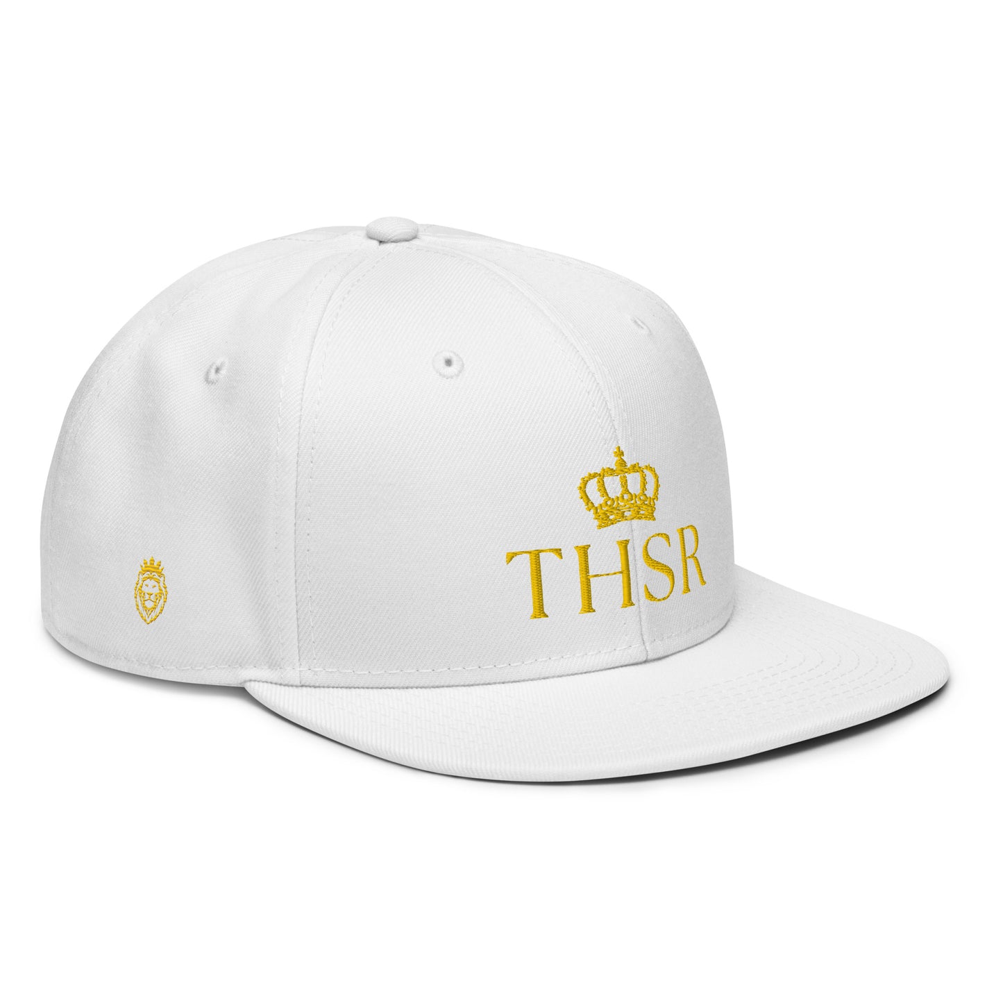 THSR Classic Fit Snapback - White or Black Snapback with Embroidered Gold "THSR" Design & "True Heroes Stil Rise"