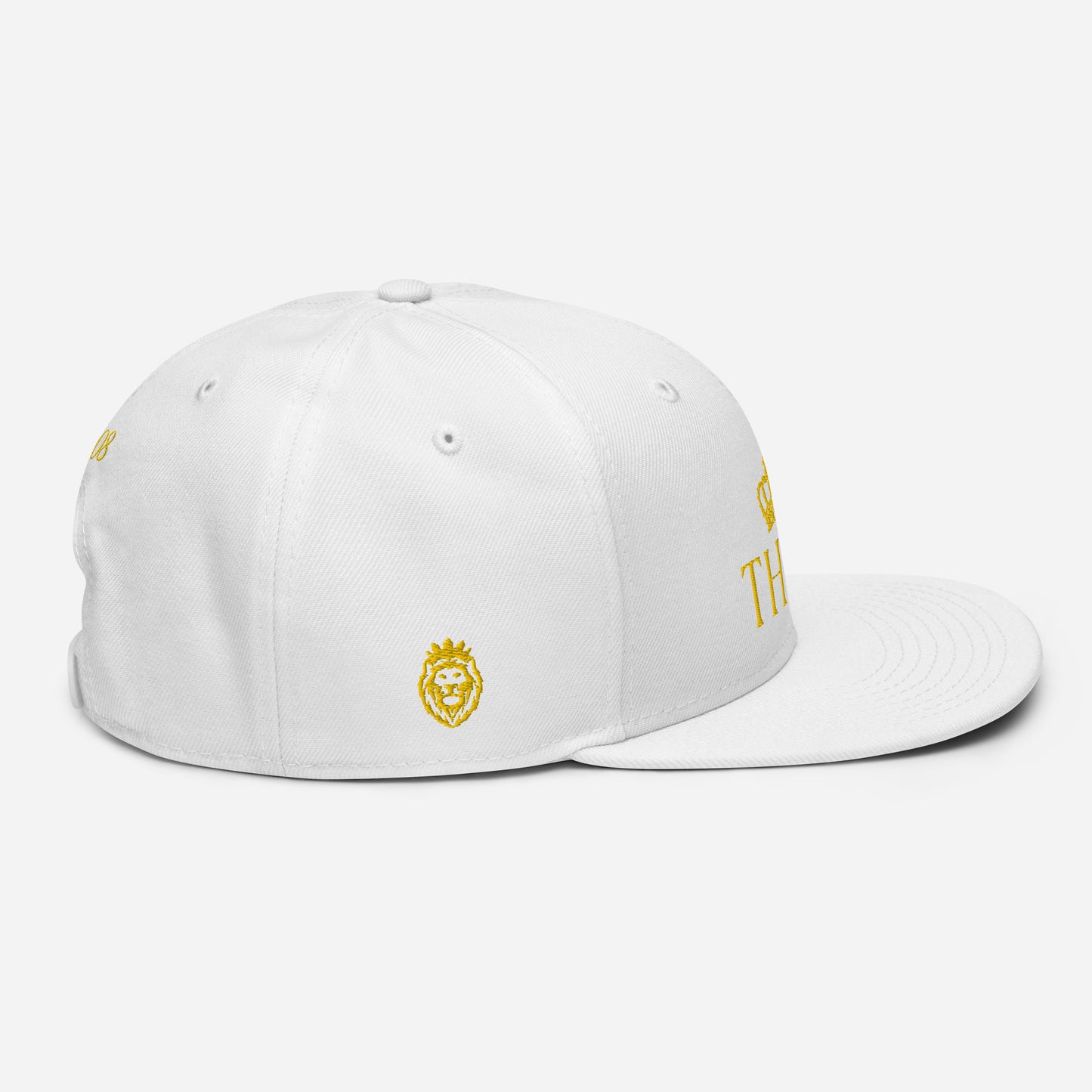 THSR Classic Fit Snapback - White or Black Snapback with Embroidered Gold "THSR" Design & "Est. 2008"