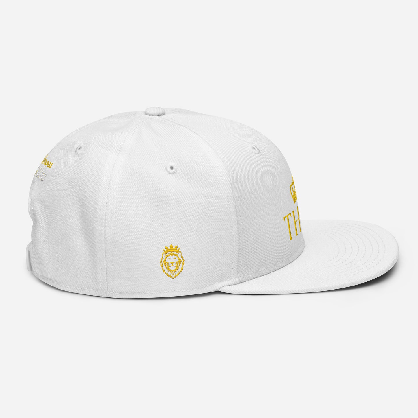 THSR Classic Fit Snapback - White or Black Snapback with Embroidered Gold "THSR" Design & "True Heroes Stil Rise"