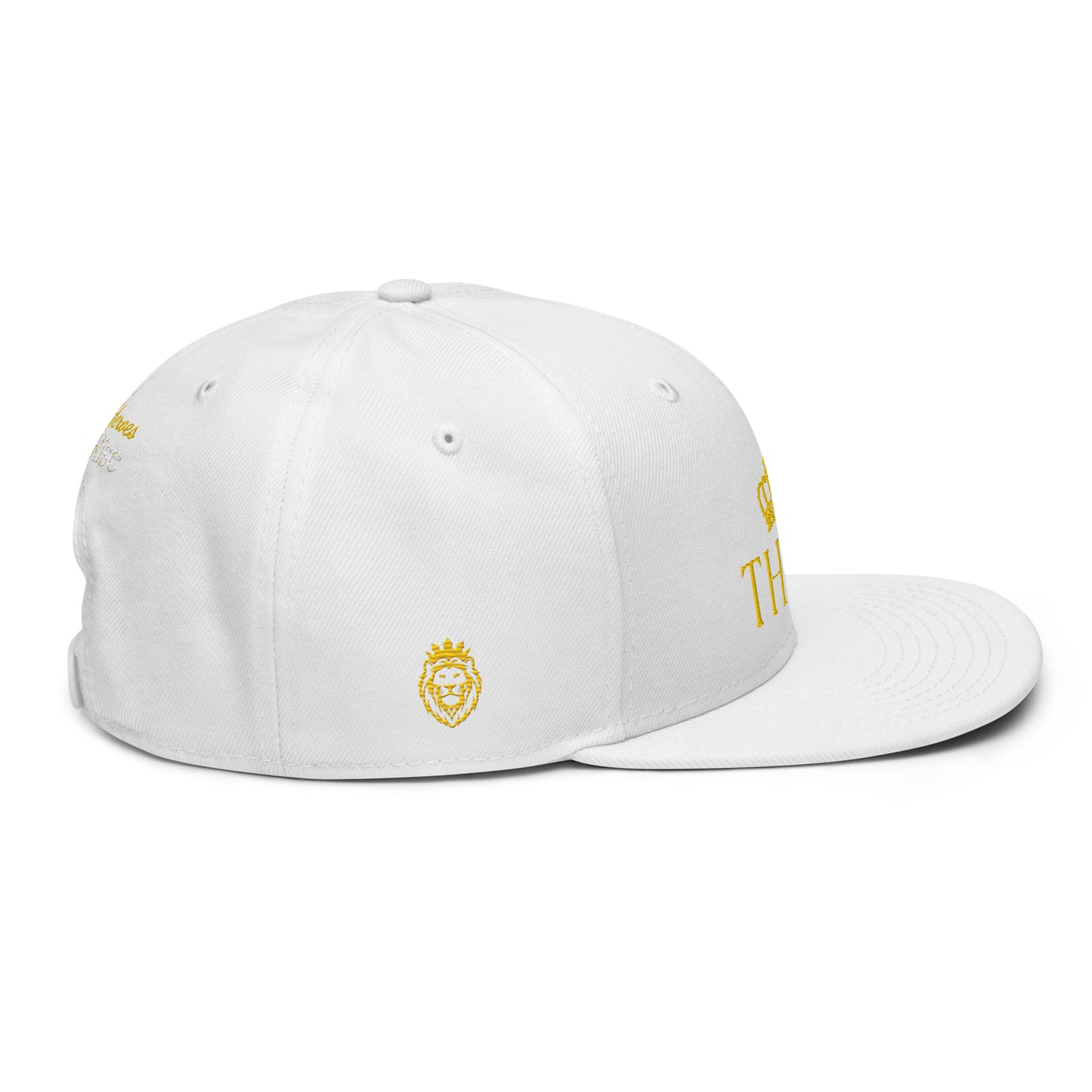 THSR Classic Fit Snapback - White or Black Snapback with Embroidered Gold "THSR" Design & "True Heroes Stil Rise"