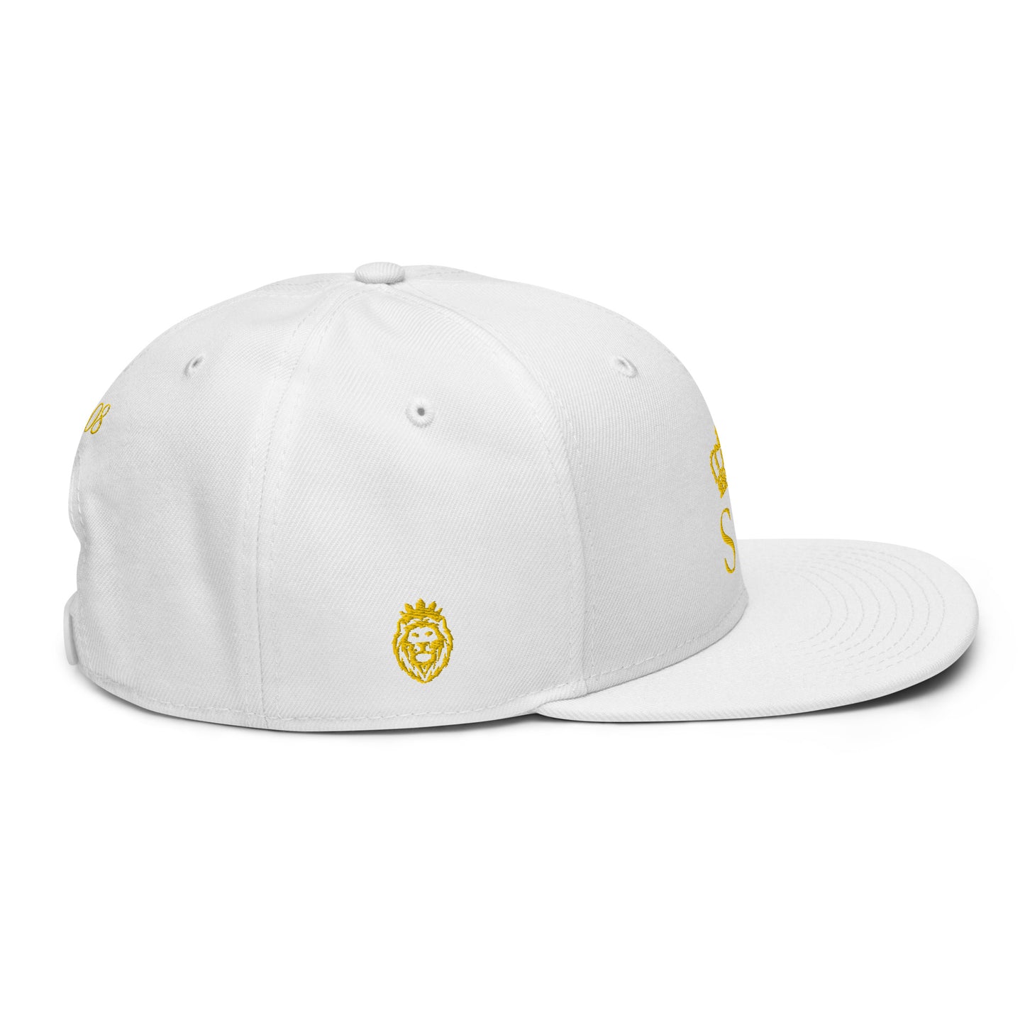 THSR Classic Fit Snapback - White or Black Snapback with Embroidered Gold "SR" Design & "Est. 2008"