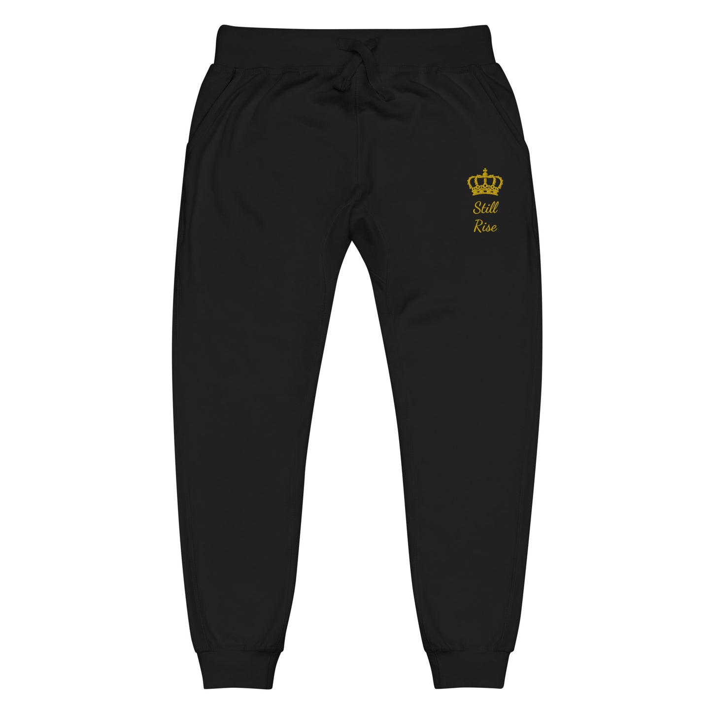 THSR Unisex Sweatpants - Black or White with Embroidered Gold "Still Rise" Design