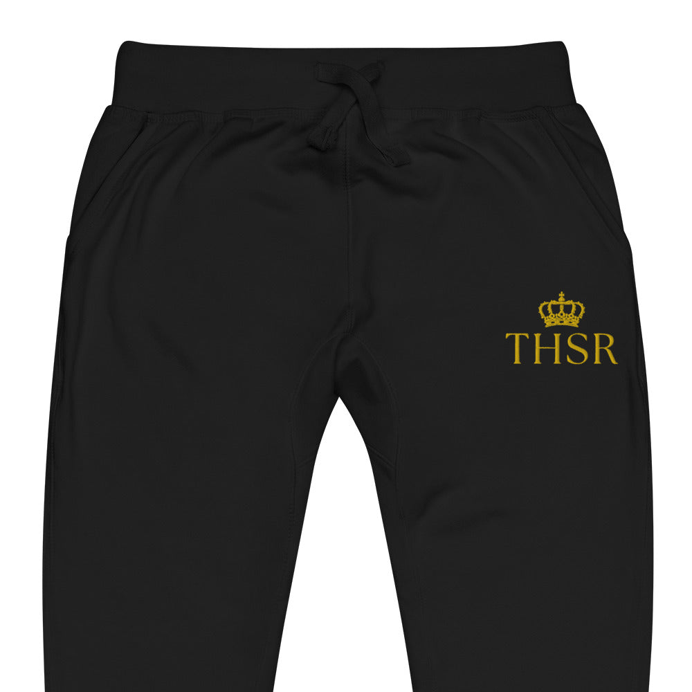 THSR Unisex Sweatpants - Black or White with Embroidered Gold "THSR" Design