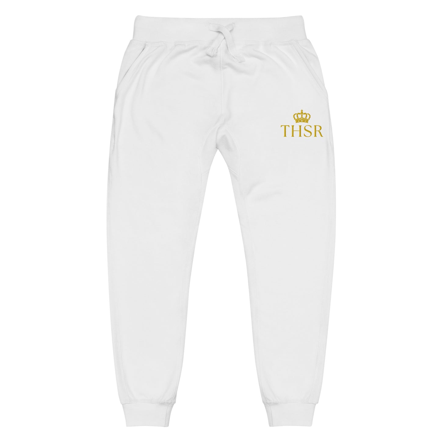 THSR Unisex Sweatpants - Black or White with Embroidered Gold "THSR" Design