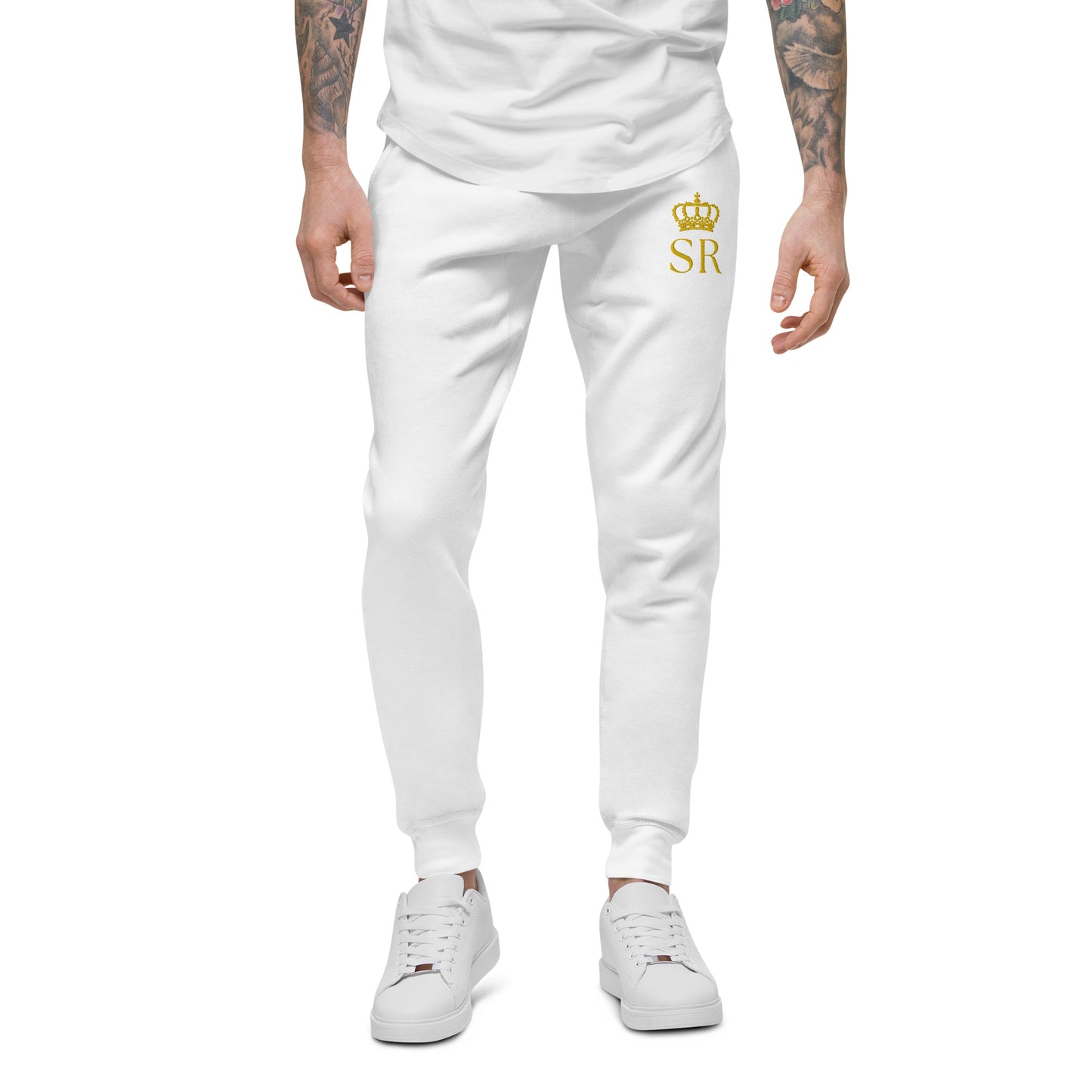 THSR Unisex Sweatpants - Black or White with Embroidered Gold "SR" Design