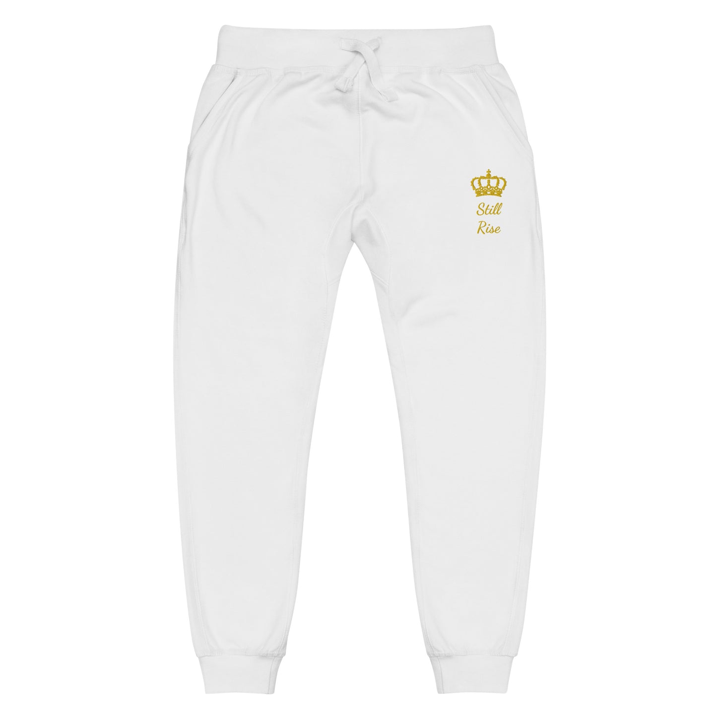 THSR Unisex Sweatpants - Black or White with Embroidered Gold "Still Rise" Design