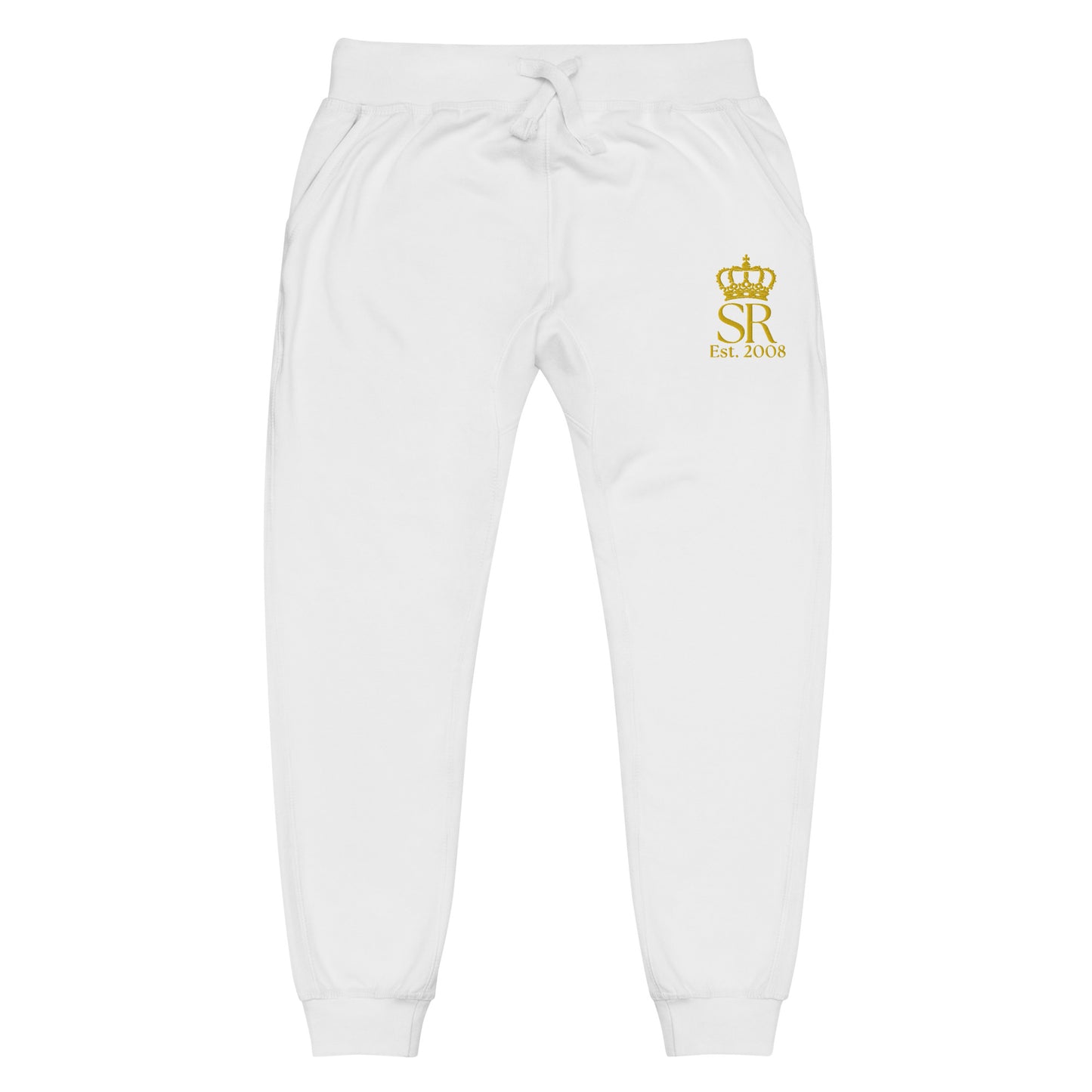 THSR Unisex Sweatpants - Black or White with Embroidered Gold "SR Est. 2008" Design