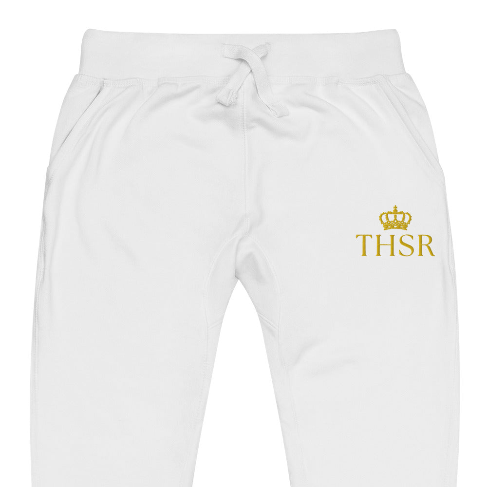 THSR Unisex Sweatpants - Black or White with Embroidered Gold "THSR" Design