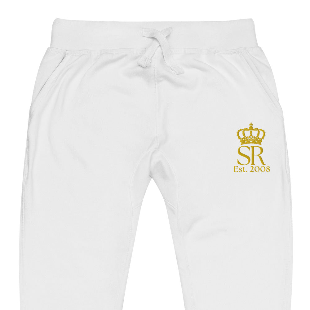 THSR Unisex Sweatpants - Black or White with Embroidered Gold "SR Est. 2008" Design