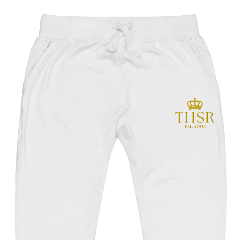 THSR Unisex Sweatpants - Black or White with Embroidered Gold "THSR Est. 2008" Design