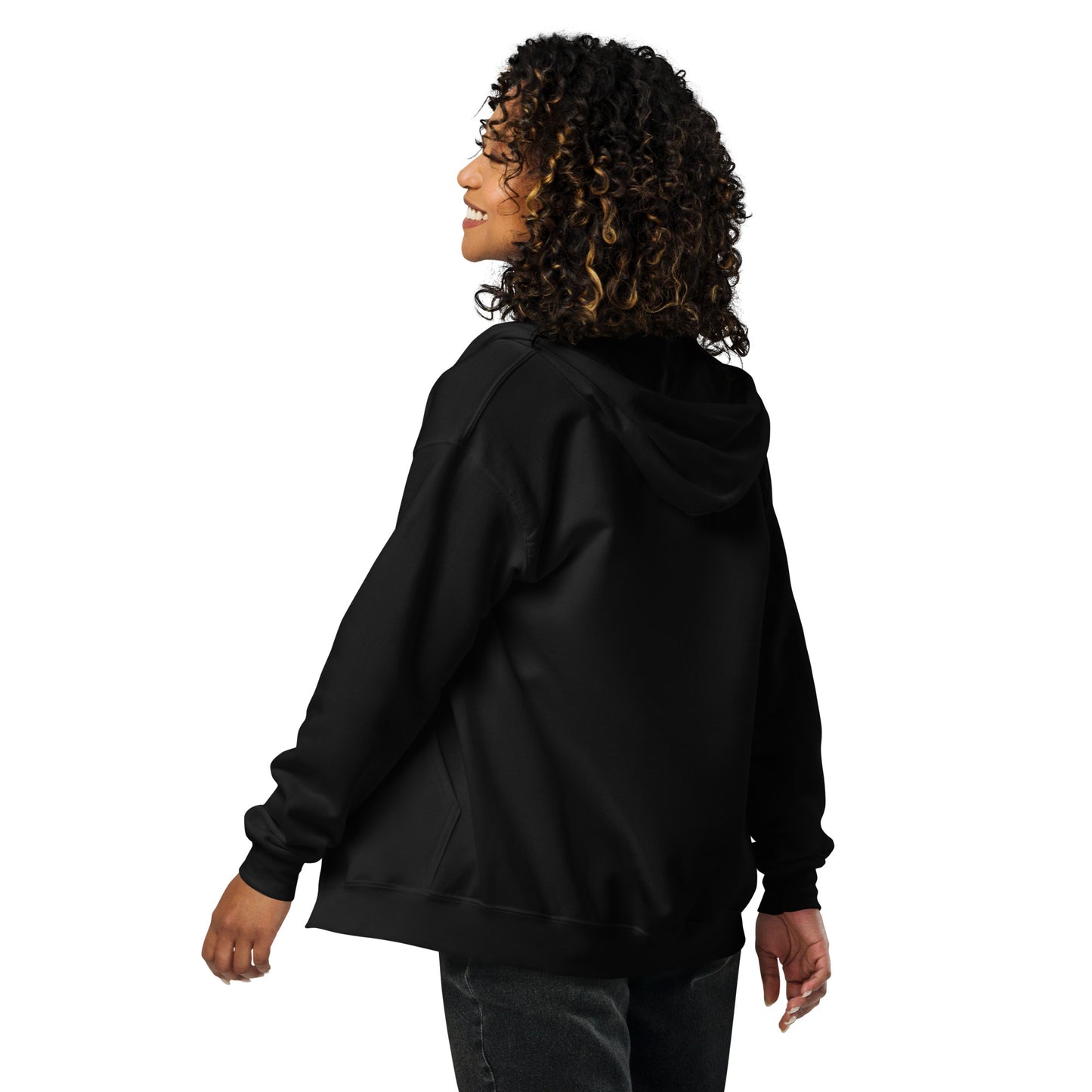 THSR Unisex Zip-up Hoodies - Black or White Zip-up Hoodie with Embroidered Gold "THSR" Design