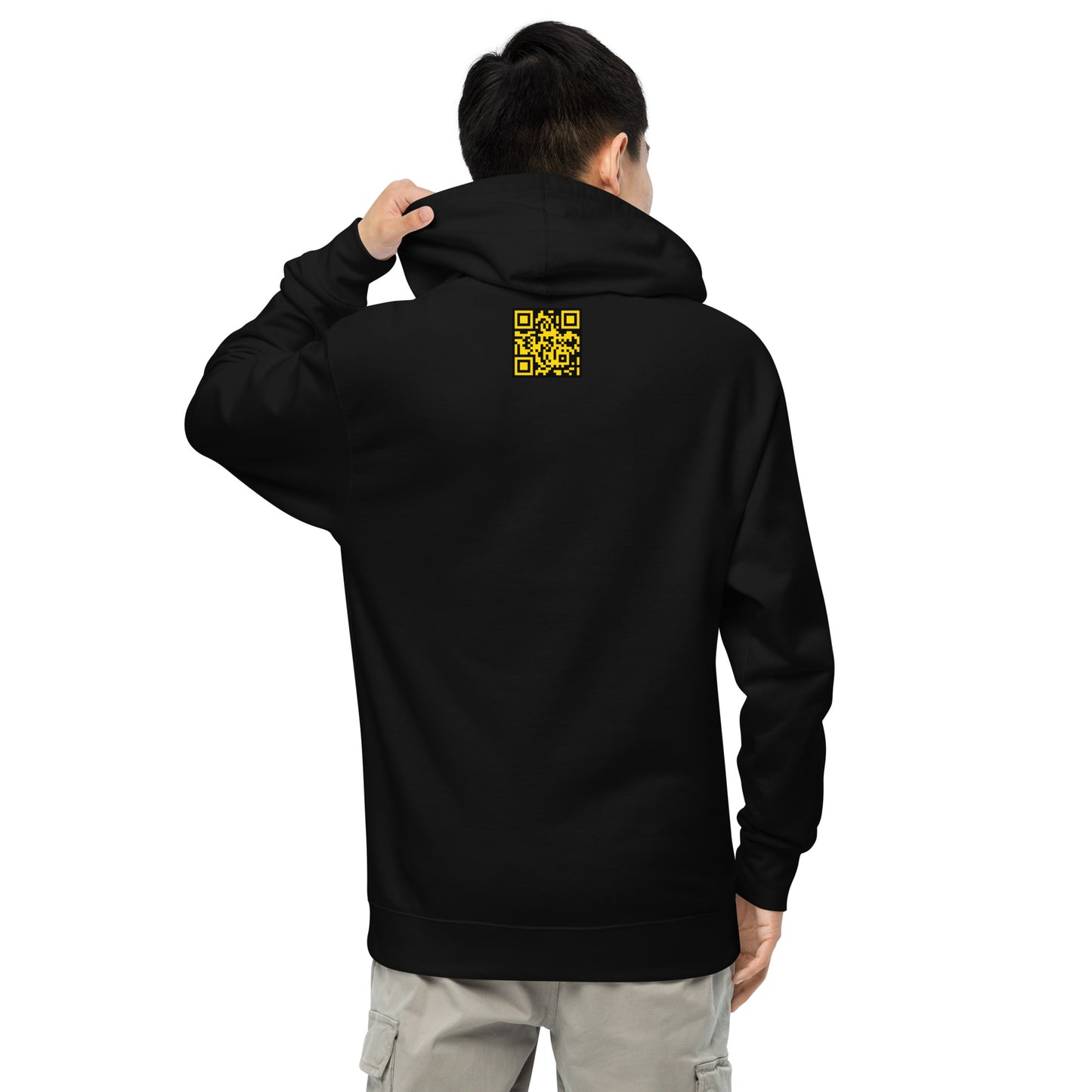 THSR Adult Pullover Hoodie with Center-Chest Logo – Black or White Pullover Hoodies Featuring Gold "THSR" under a crown Design for Adults