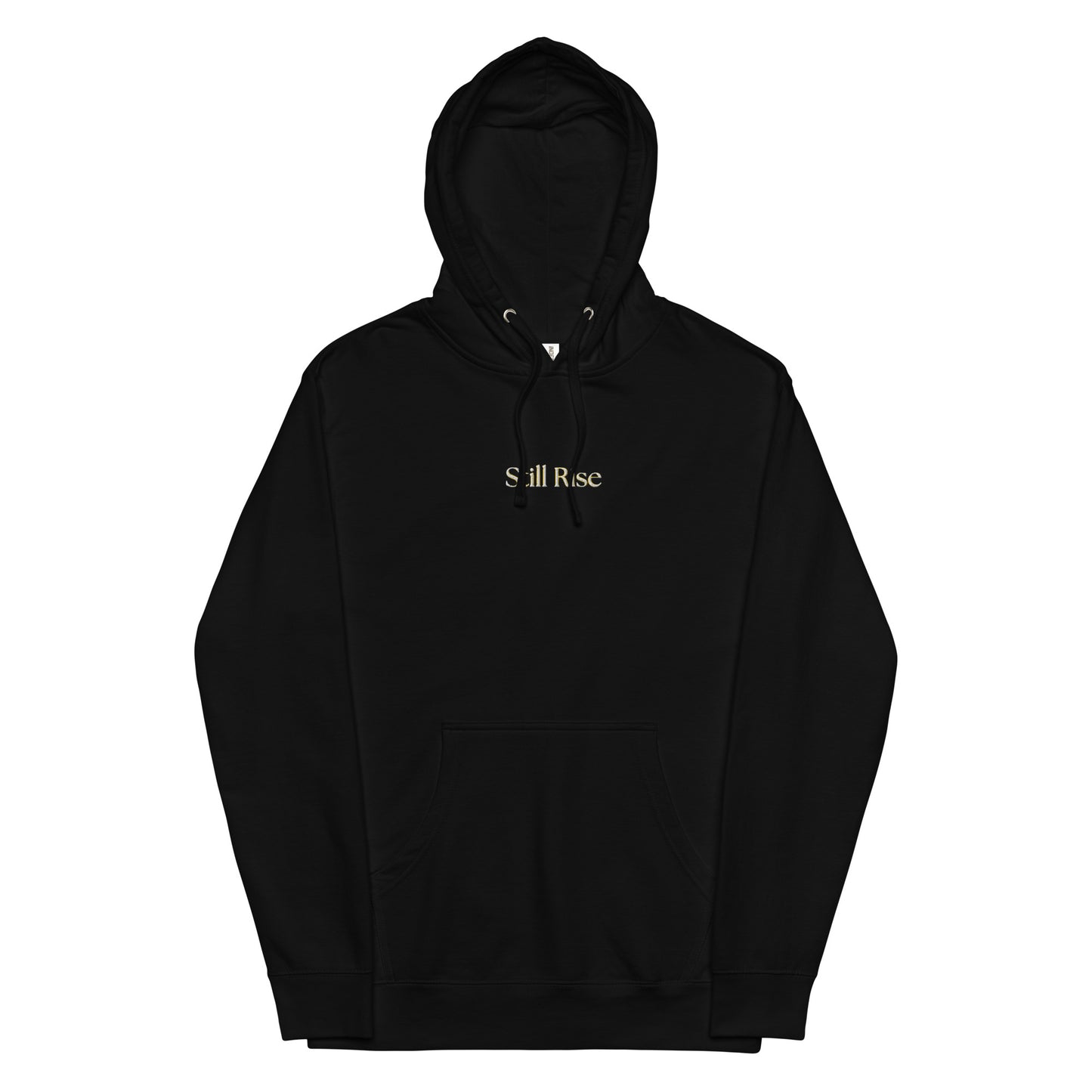 THSR Adult Pullover Hoodie with Center-Chest Logo – Black or White Pullover Hoodies Featuring Bold Gold "Still Rise" Design for Adults