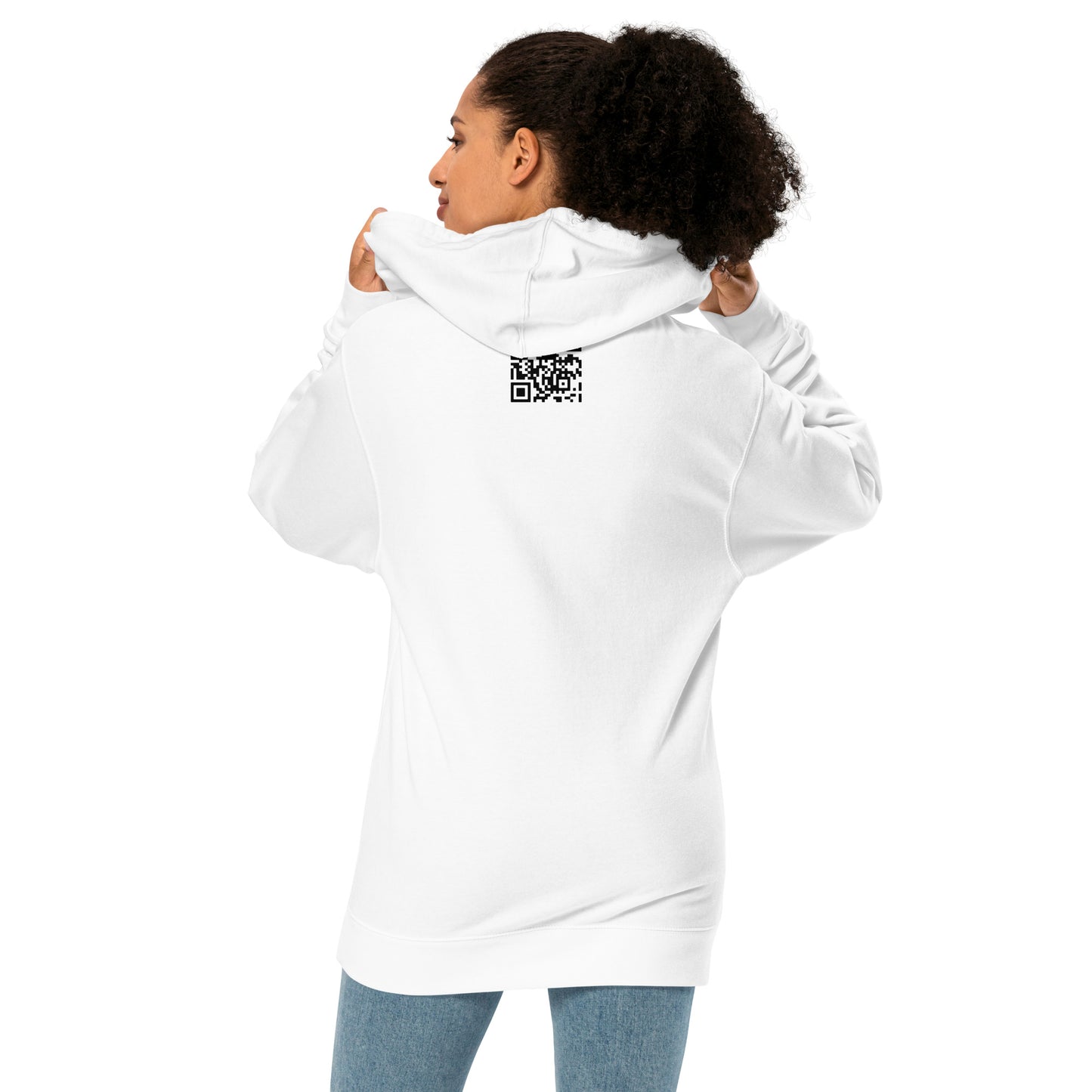 THSR Adult Pullover Hoodie with Left-Chest Logo – White Pullover Hoodies Featuring Black "SR Est. 2008" under a crown Design for Adults