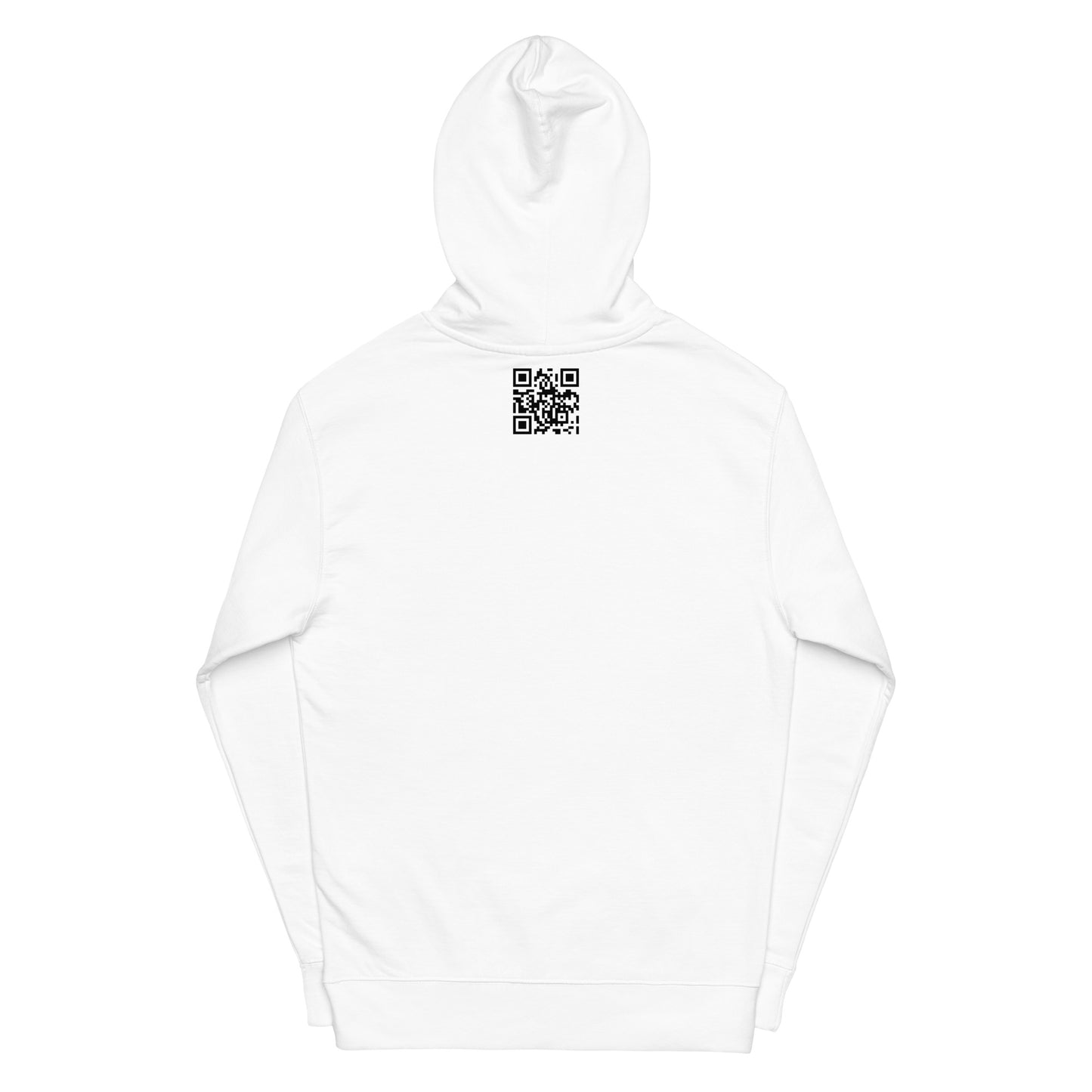 THSR Adult Pullover Hoodie with Left-Chest Logo – White Pullover Hoodies Featuring Black "SR Est. 2008" under a crown Design for Adults