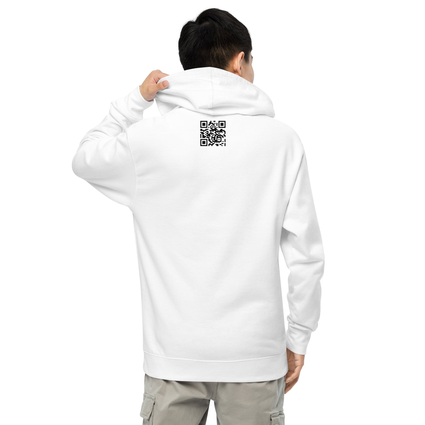 THSR Adult Pullover Hoodie with Left-Chest Logo – White Pullover Hoodies Featuring Black "SR Est. 2008" under a crown Design for Adults