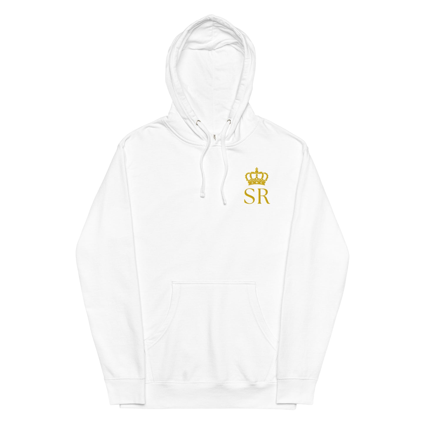 THSR Adult Pullover Hoodie with Left-Chest Logo – Black or White Pullover Hoodies Featuring Gold "SR" under a crown Design for Adults