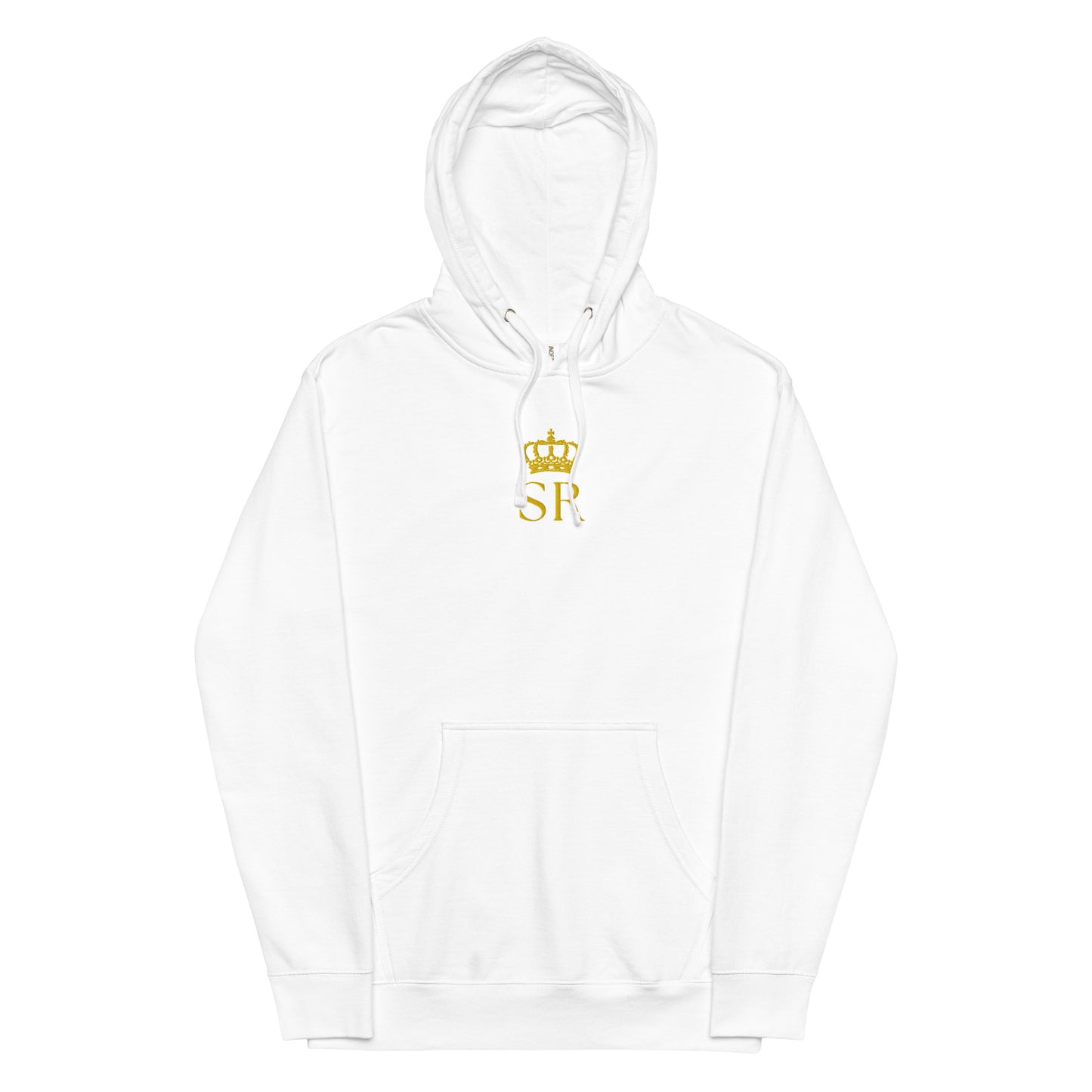 THSR Adult Pullover Hoodie with Center-Chest Logo – Black or White Pullover Hoodies Featuring Gold "SR" under a crown Design for Adults